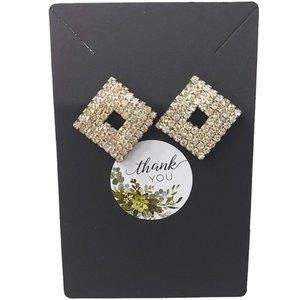VINTAGE 90s Faux Diamond Earrings